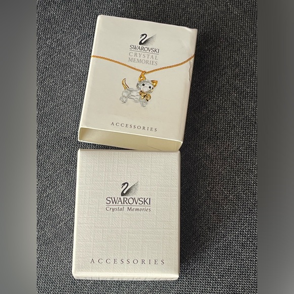 Swavorski Crystal “Memories” Jewelry Cat Pendant Mint Condition Retired Vintage - Picture 4 of 7
